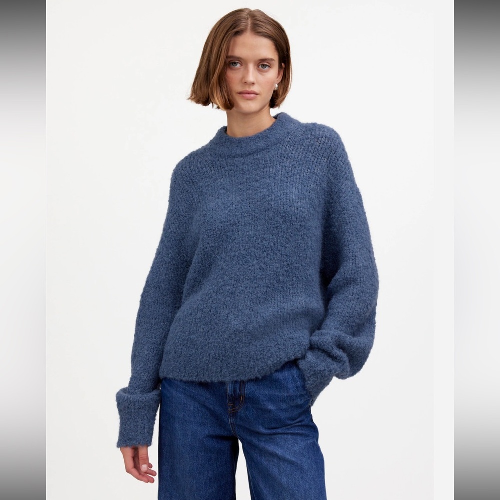 Madewell Wool-Alpaca Blend Bouclé-Knit Oversized Sweater